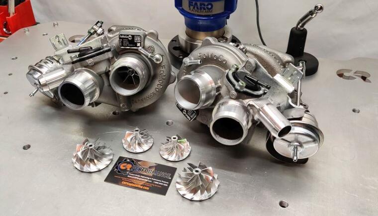 2013-2016 F-150 3.5L ECOBOOST STAGE 4  42MM/45MM CR8 BLADE TURBINE UPGRADE TURBO SET