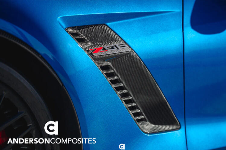 ANDERSON COMPOSITES CARBON FIBER FENDER VENTS - 2015-19  ZO6