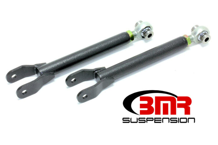 BMR REAR TRAILING ARMS - W/ROD ENDS - BLACK