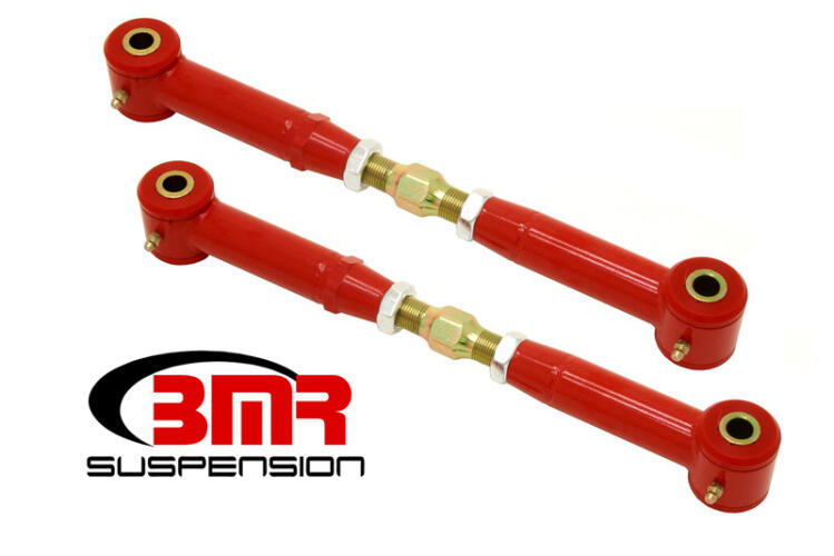 BMR ADJUSTABLE REAR TOE RODS - RED