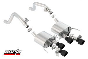 BORLA ATAK AXLE-BACK EXHAUST SYSTEM BLACK TIPS - 2014-2019 CORVETTE