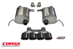 CORSA AXLE-BACK EXHAUST SYSTEM - EXTREME  BLACK - 2014-2019 CORVETTE