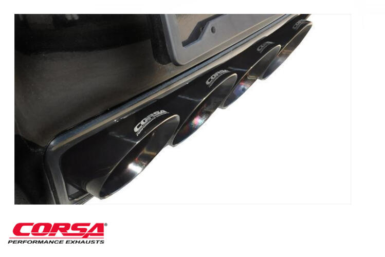 CORSA AXLE-BACK EXHAUST SYSTEM - SPORT  BLACK - 2014-2019 CORVETTE