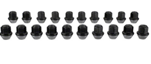 M12 X 1.5 BLACK LUG NUT VEHICLE KIT OF 20