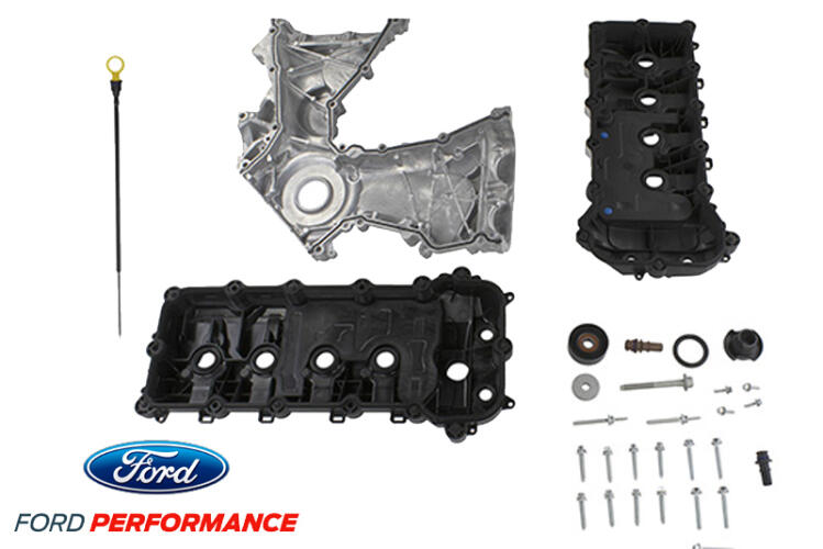 FORD PERFORMANCE CAM COVER & FRONT TIMING COVER KIT - COYOTE