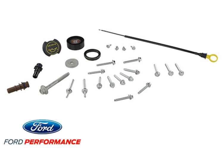 Ford Performance Cam Cover u0026 Front Timing Cover Kit - Coyote | FRDM6580-M50  | Livernois Motorsports