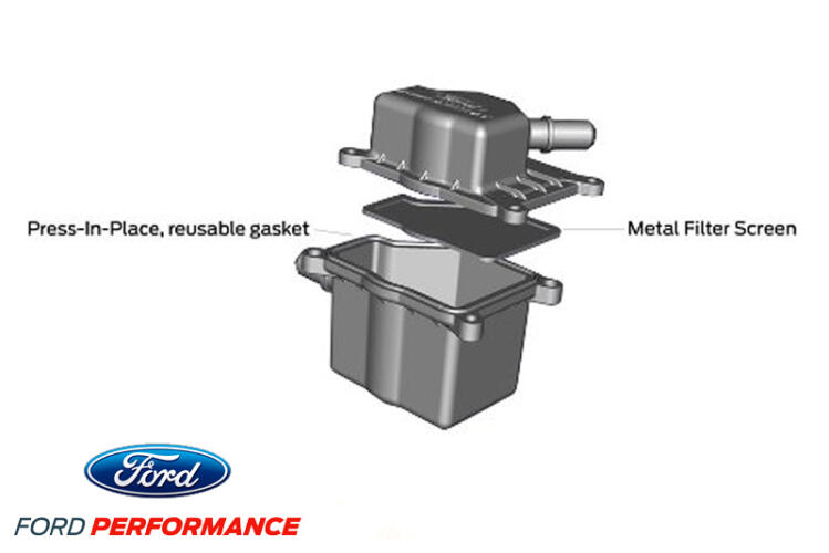 FORD PERFORMANCE OIL-AIR SEPARATOR LH - 2015-2023 MUSTANG 2.3L ECOBOOST