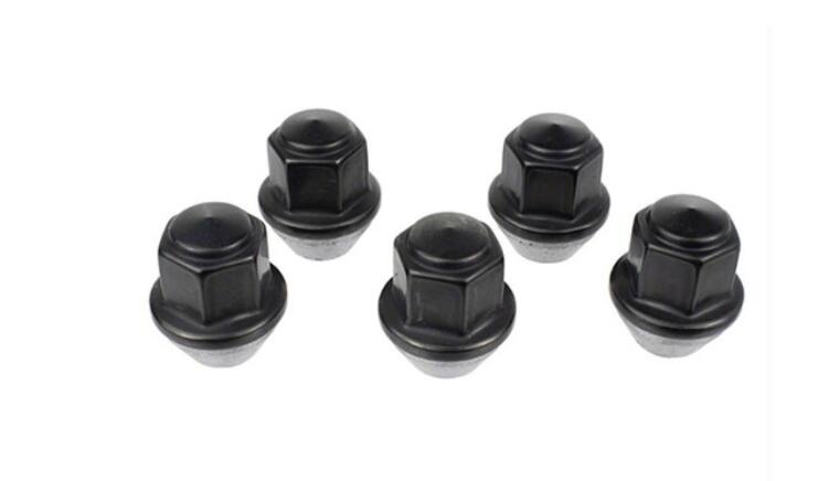 M12 X 1.5 BLACK LUG NUT WHEEL KIT OF 5