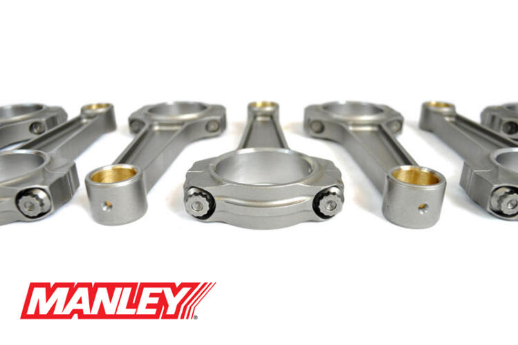 MANLEY 6.125 LENGTH PRO I-BEAM RODS ARP2000 FASTENER - 2.100 ROD BEARING - .927 PIN - LS/LT-ENGINE