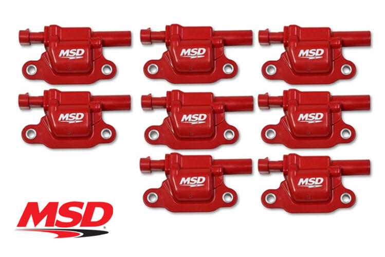 MSD BLASTER SERIES IGNION COILS (8-PK) - GM GEN V LT - RED